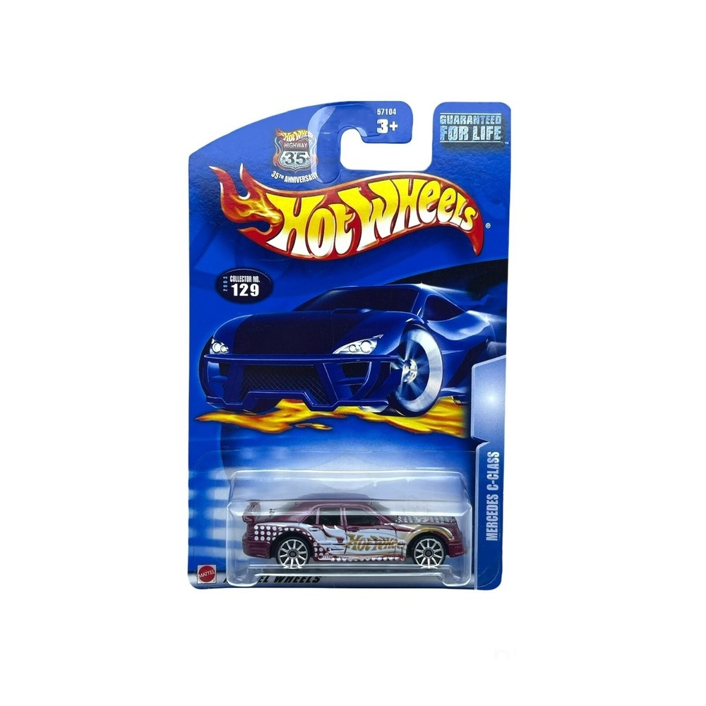 Hot Wheels Mercedes-Benz C-Class‎ Car Purple Diecast 1/64 35th Anniversary #129